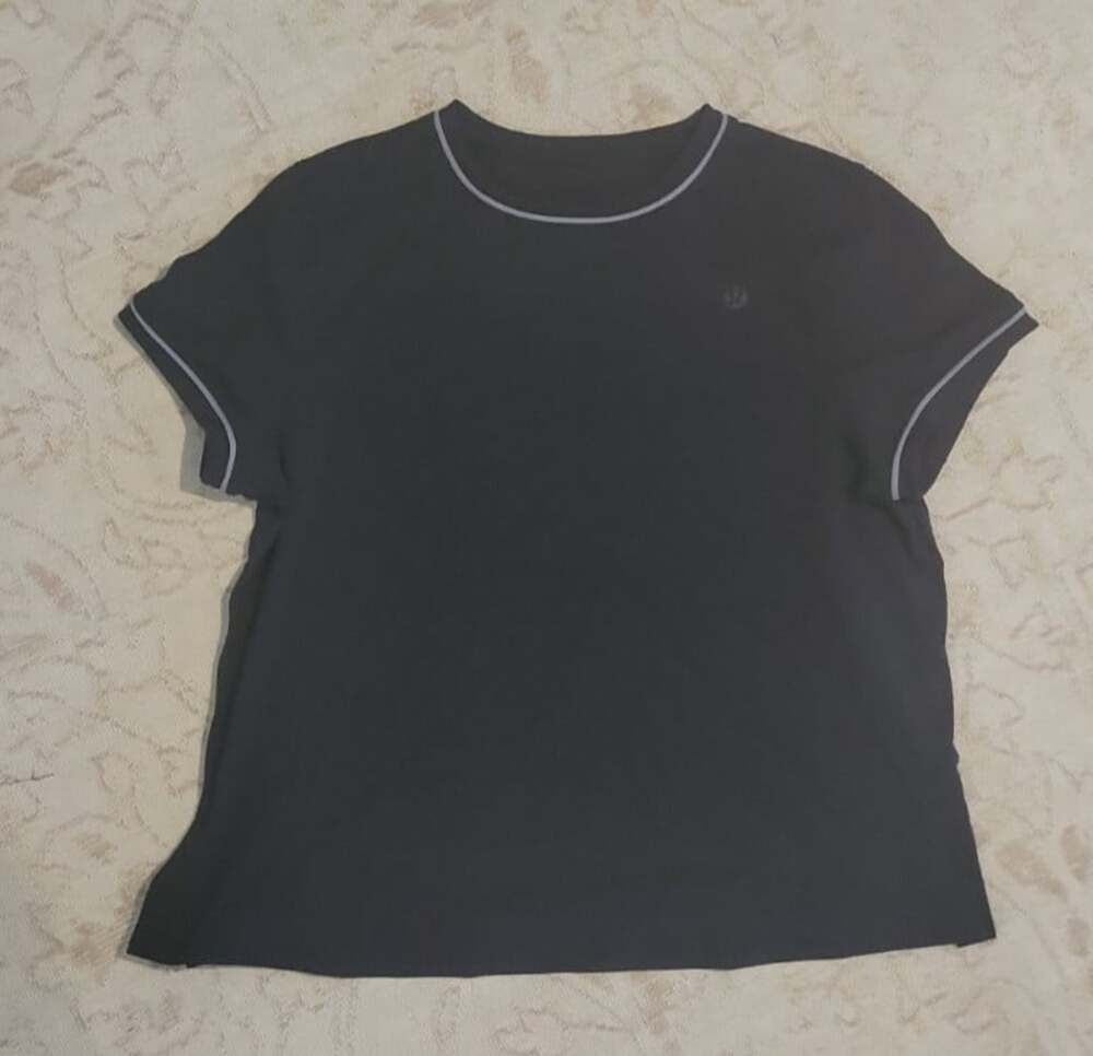 LULULEMON Crewneck Tennis Short-sleeve Shirt - black XL Perfect . DW